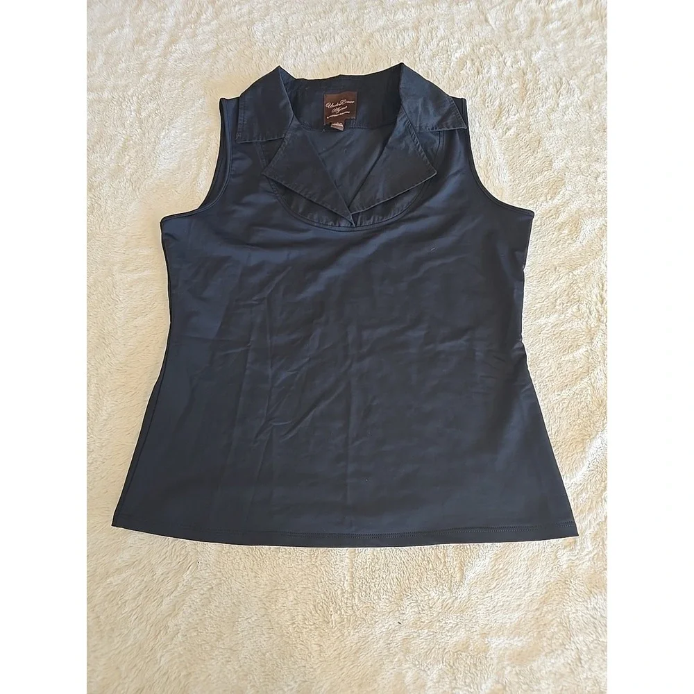 Under‎ Cover Agent By Kathleen Kirkwood Women's Blouse Black Sleeveless Size L